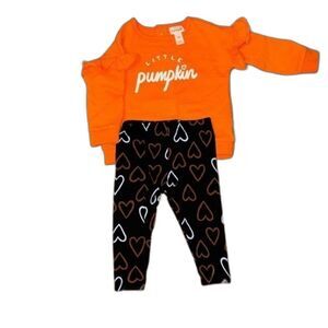 Cat & Jack Little Pumpkin Sweater & Leggings | 6–9M | EUC